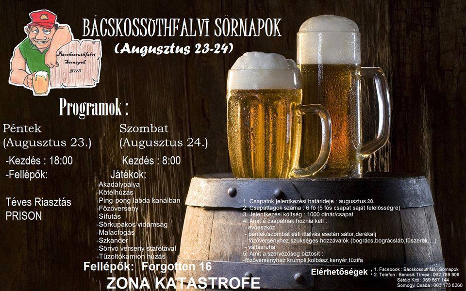 bacskossuthfalvi sornapok