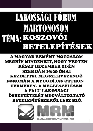 Martonos forum plakat 2013 december