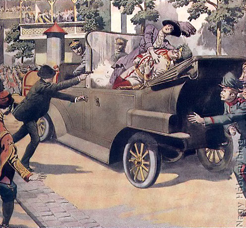 A szarejevói merénylet korabeli rajza